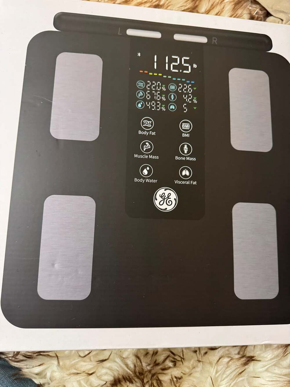 GE CS10G 8-Electrode Body Fat Scale Digital Smart Scale